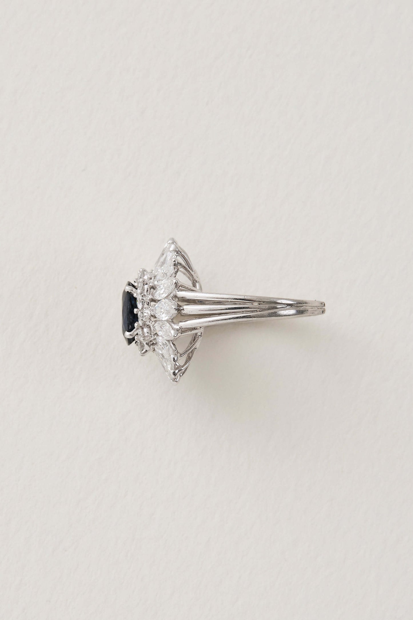 Ethereal Sapphire Cluster Ring