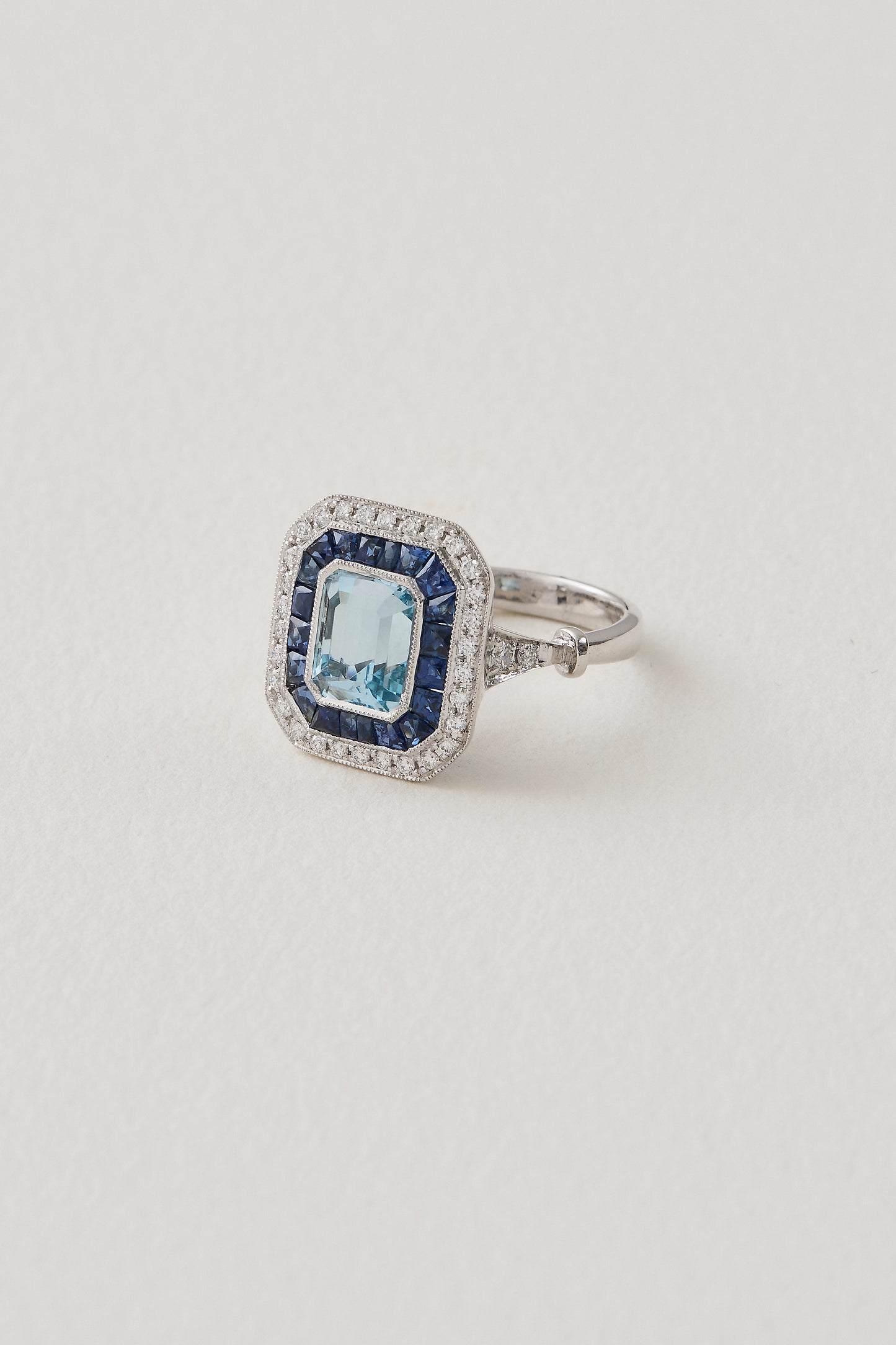Aquamarine Decadent Ring