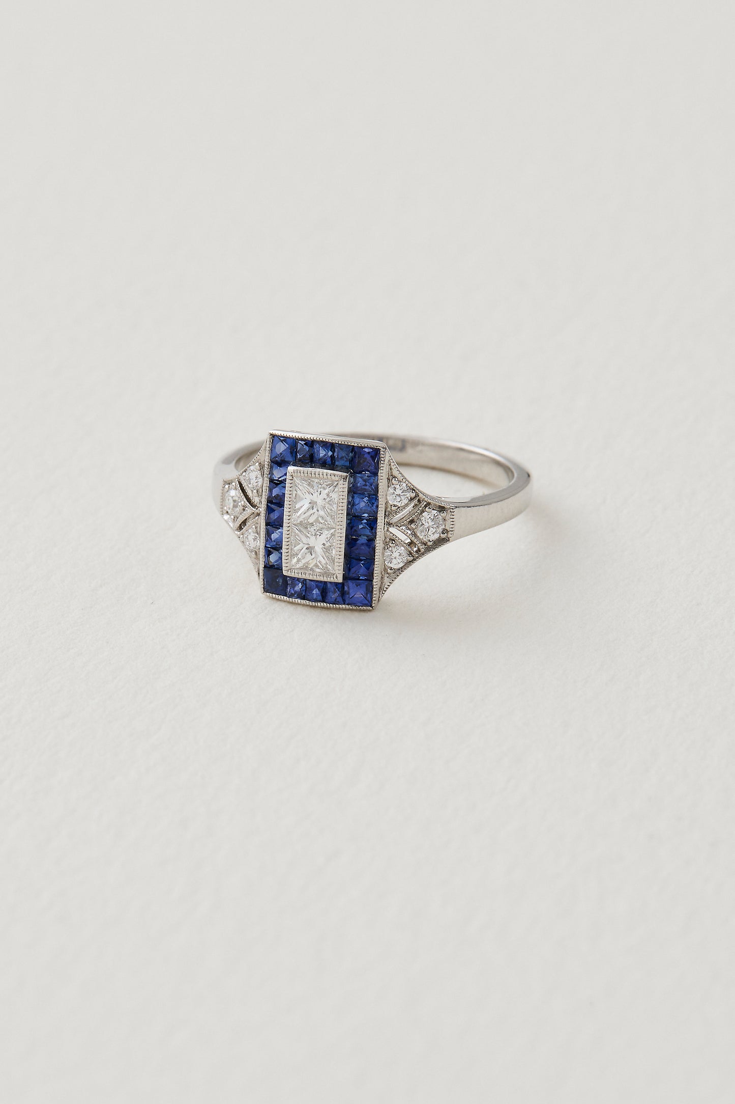 Sapphire Art Deco Design Ring