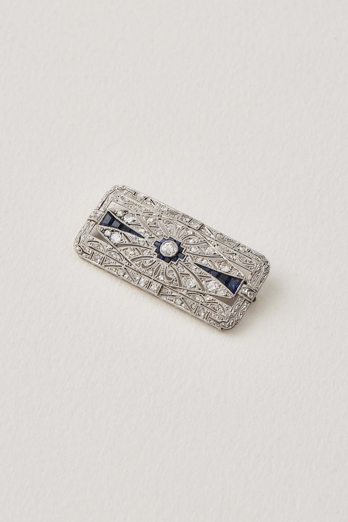 Art Deco Sapphire Brooch