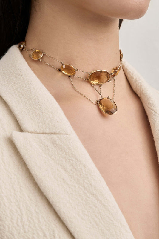 Antique Edwardian Citrine Necklace