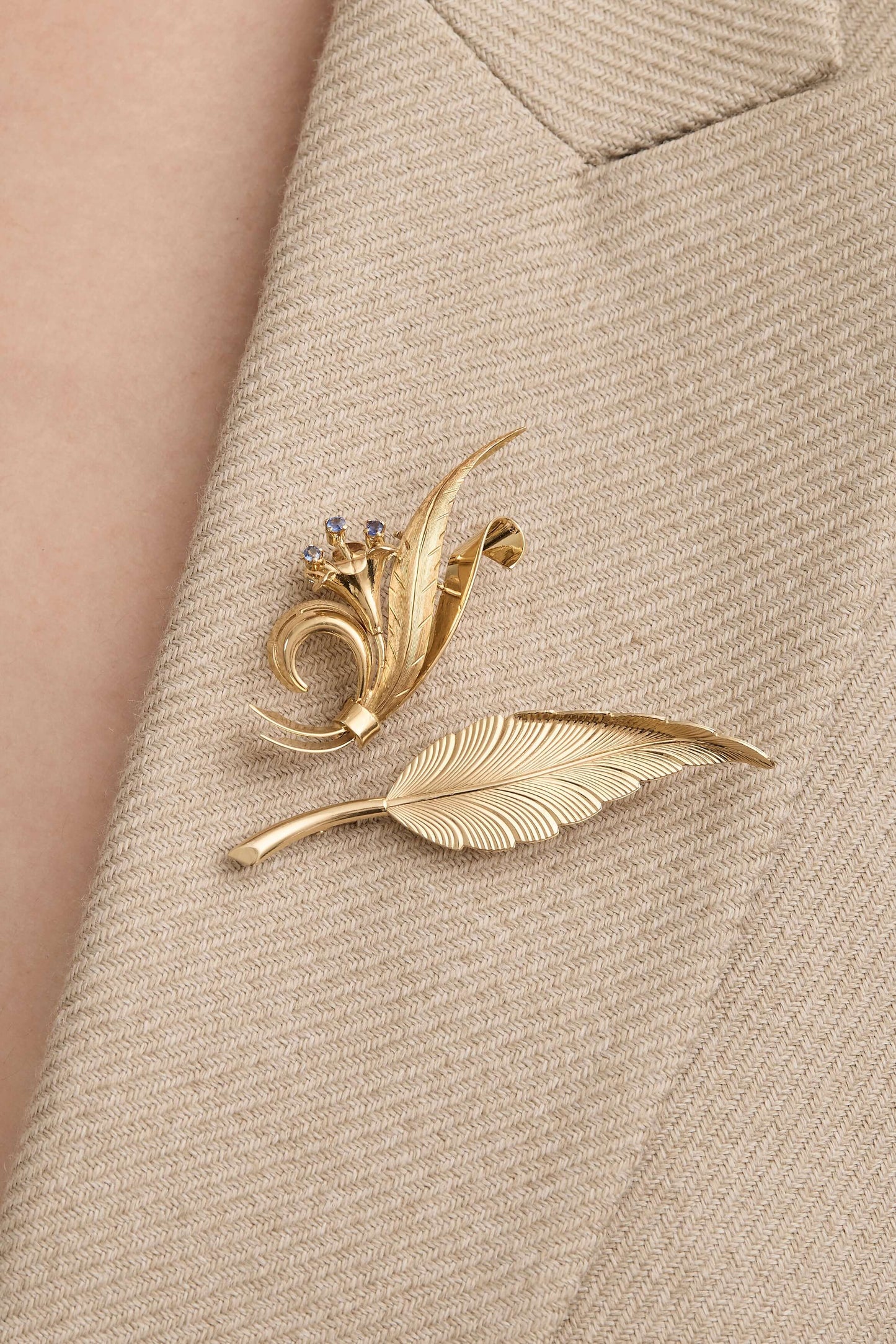 Mid Century Tiffany & Co. Leaf Brooch