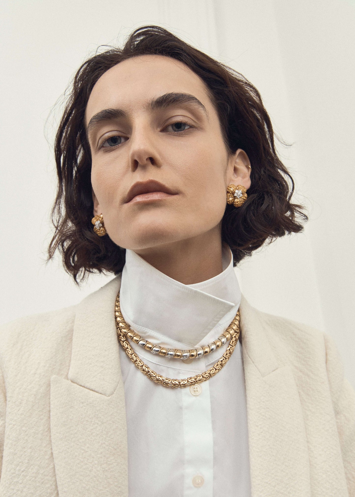 Floral Sapphire Studs