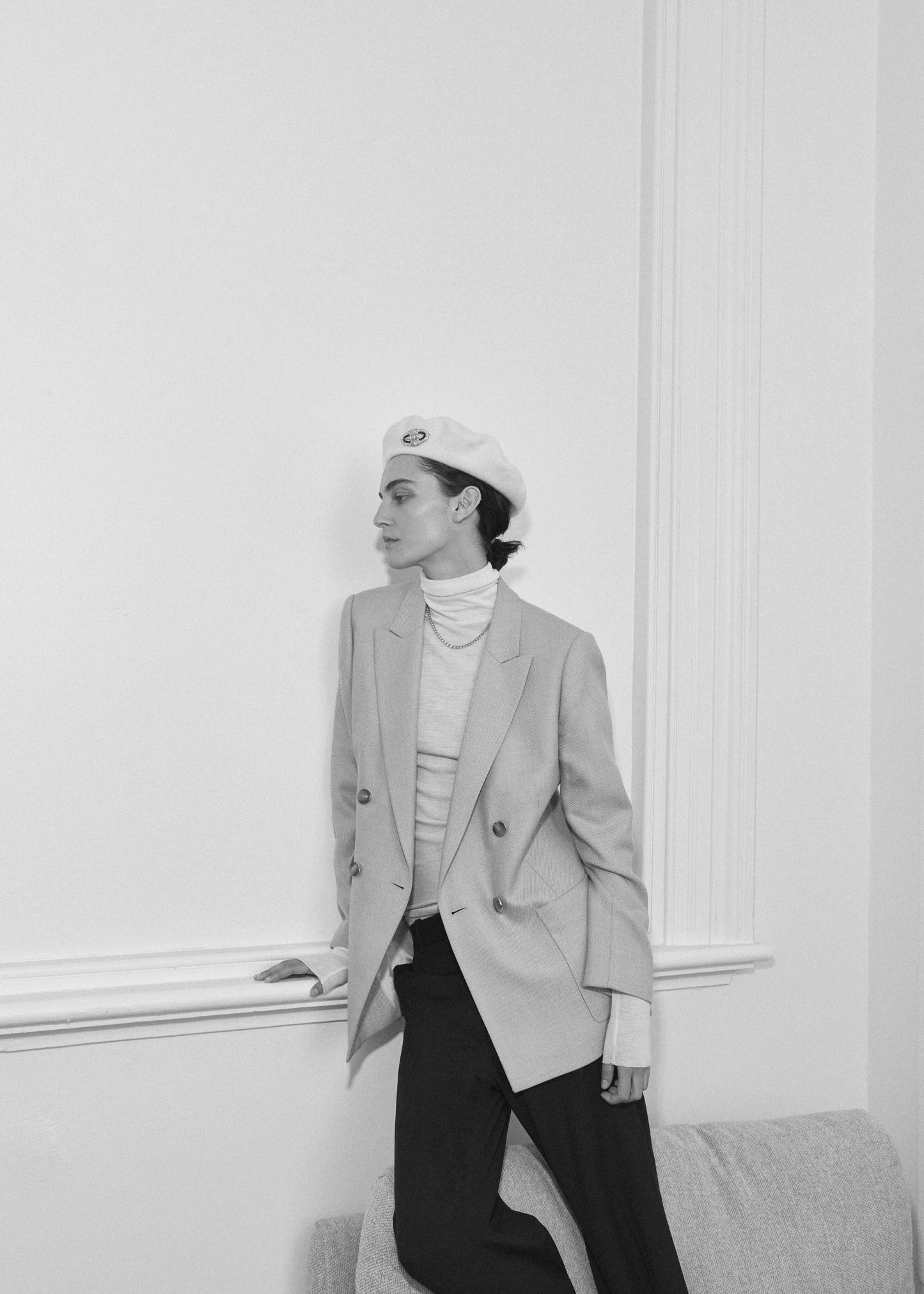 Art Deco Sapphire and Pearl Brooch