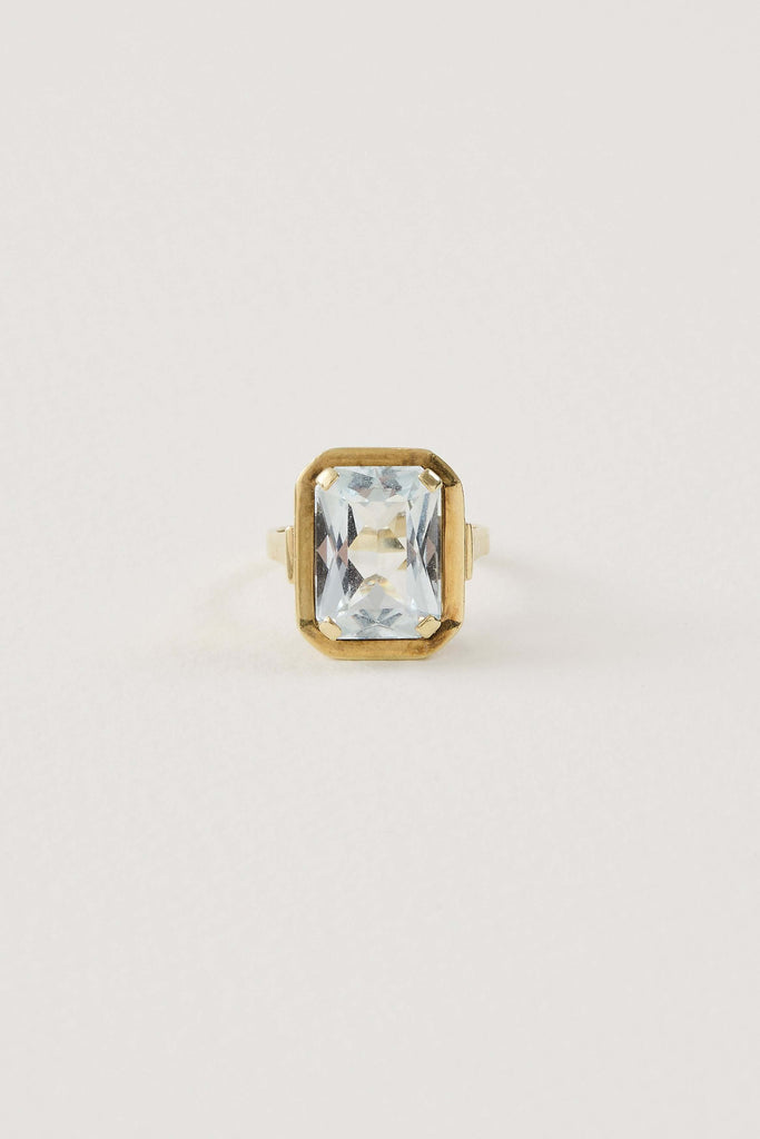 Mid Century Aquamarine Ring
