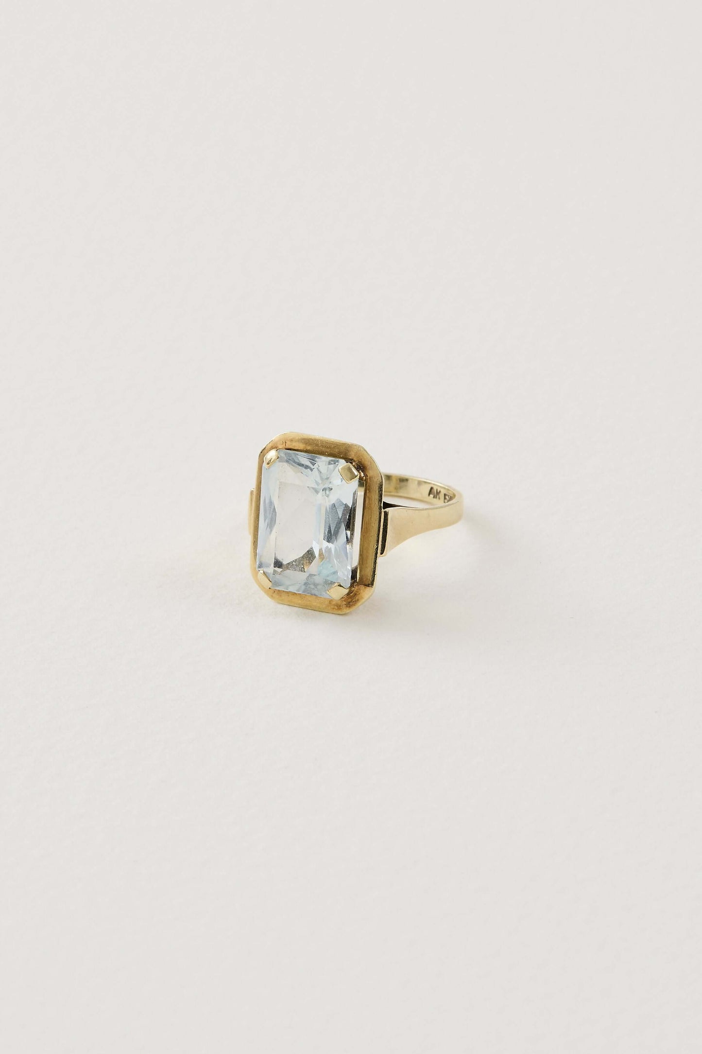 Mid Century Aquamarine Ring