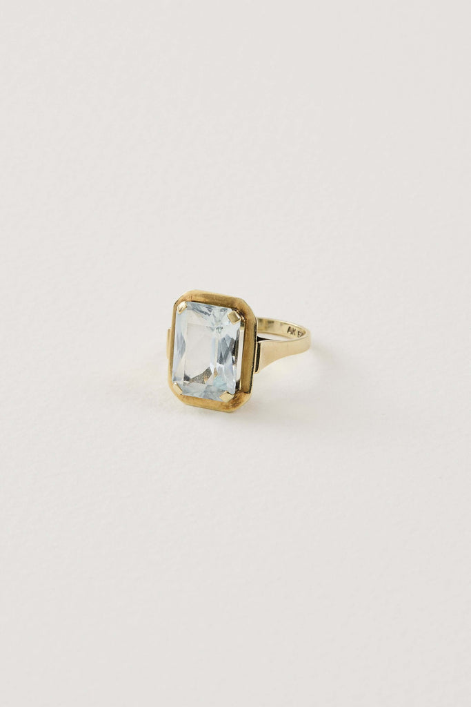 Mid Century Aquamarine Ring