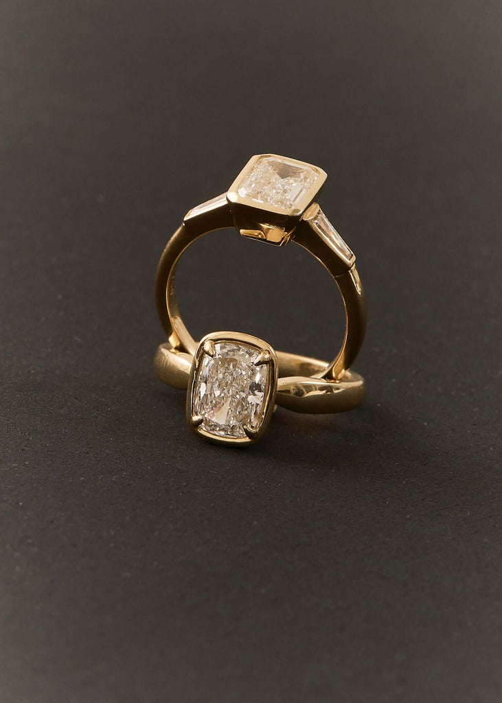 Deco Inspired Trilogy Ring