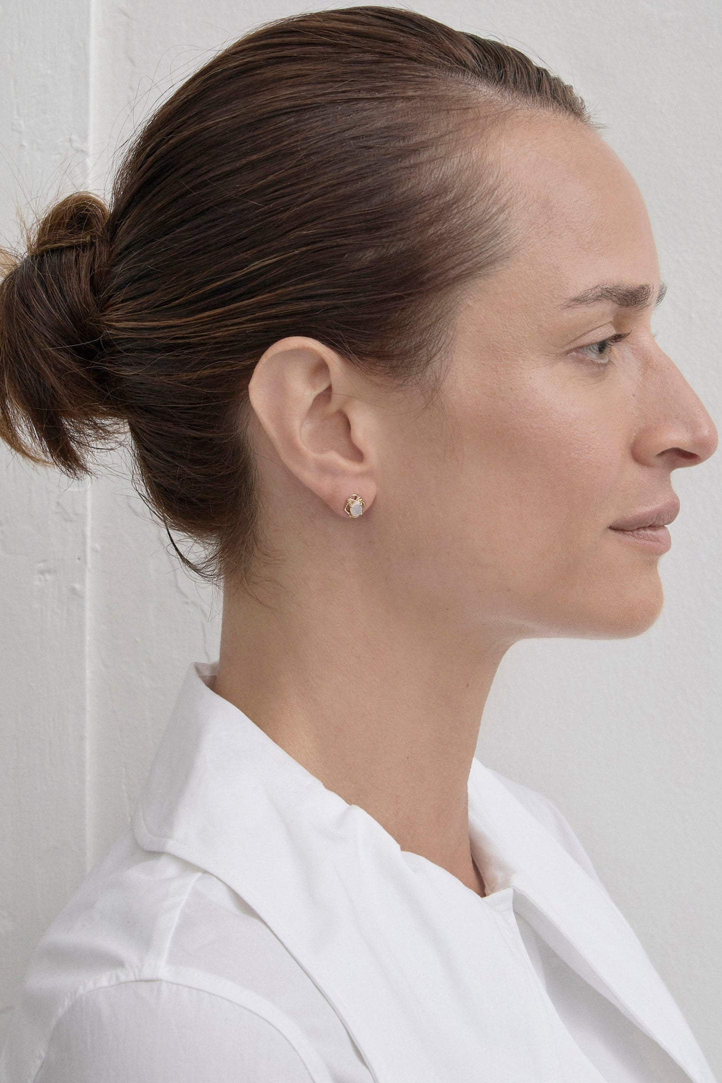 Opal and 9ct yellow gold studs