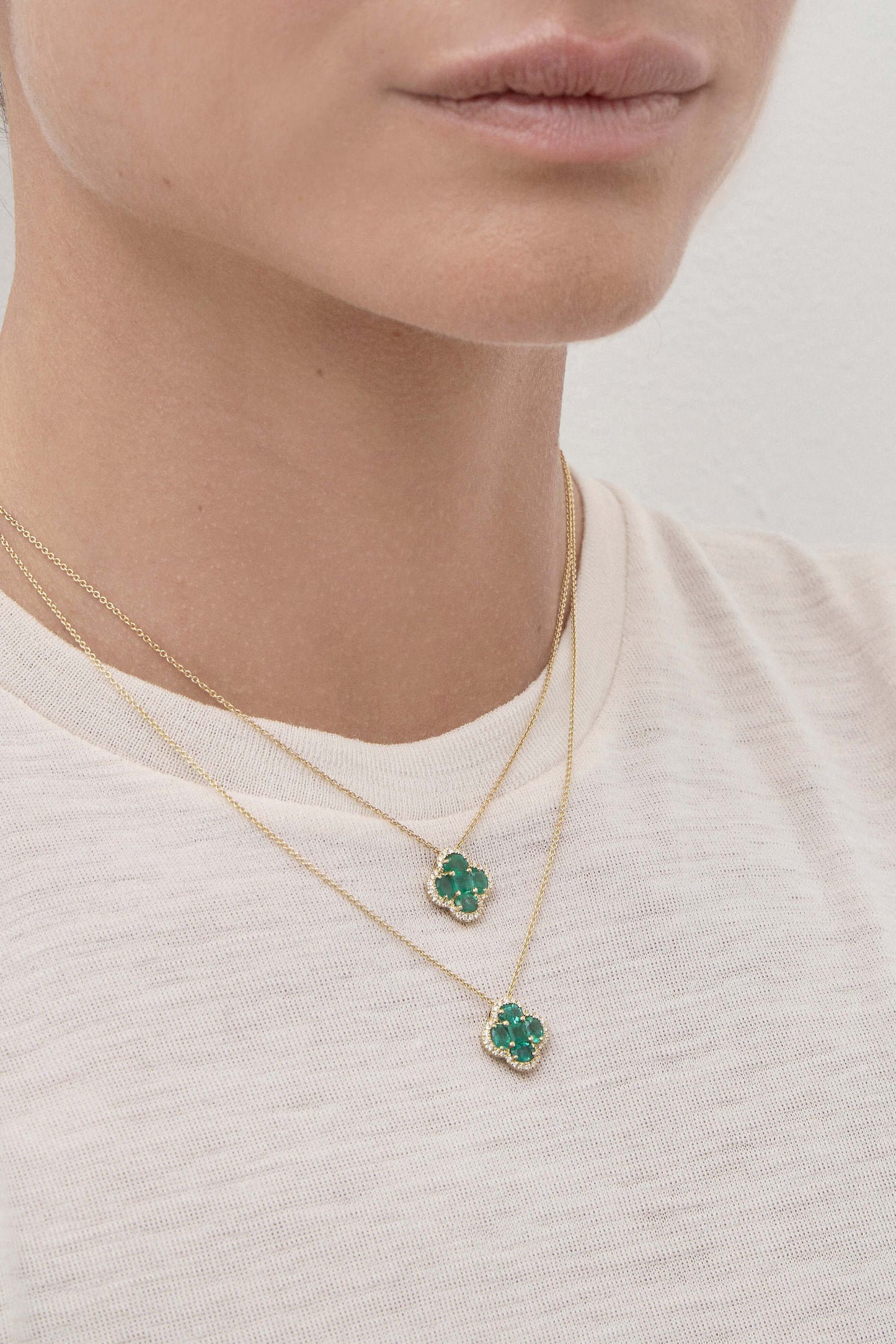 Emerald Clover Necklace