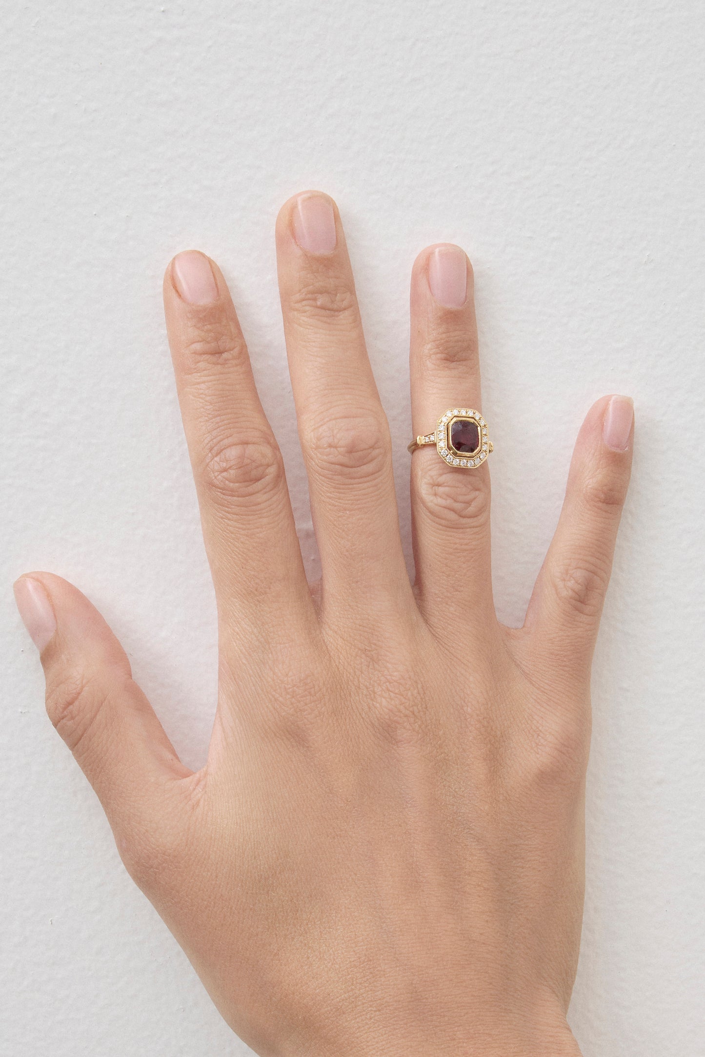 Ruby Art Deco Design Ring