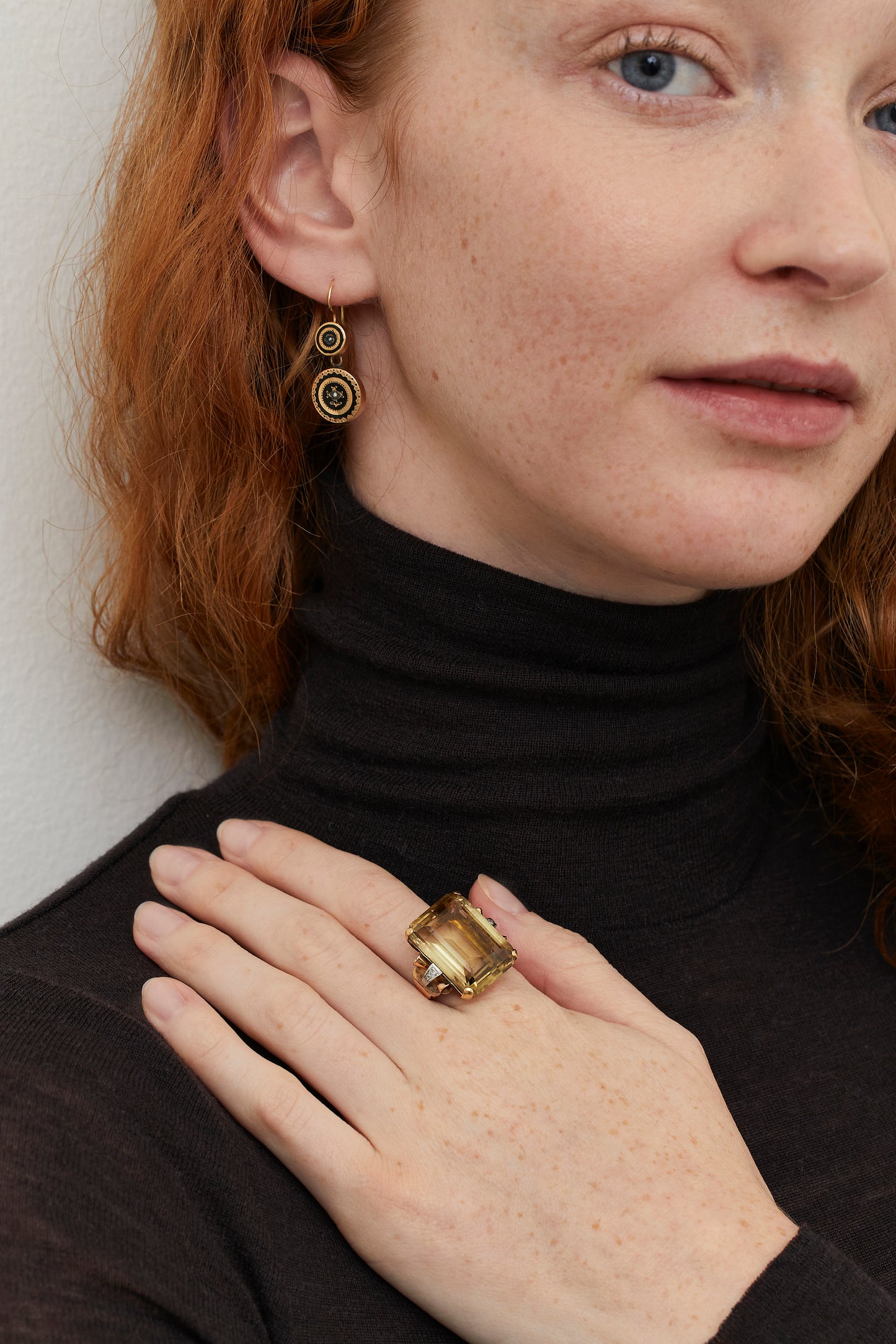 Victorian Onyx Drop Earrings