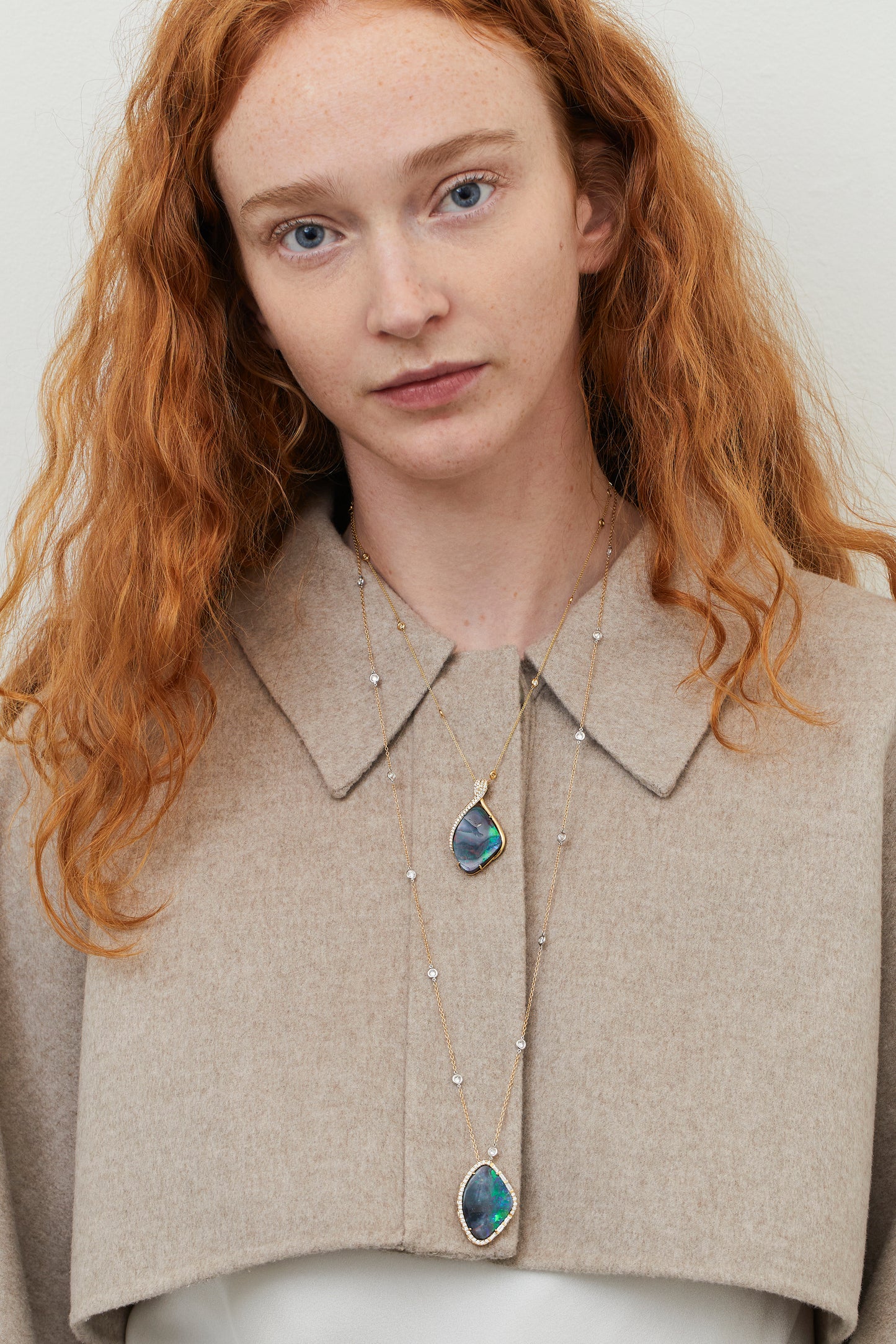 Abstract Boulder Opal Pendant