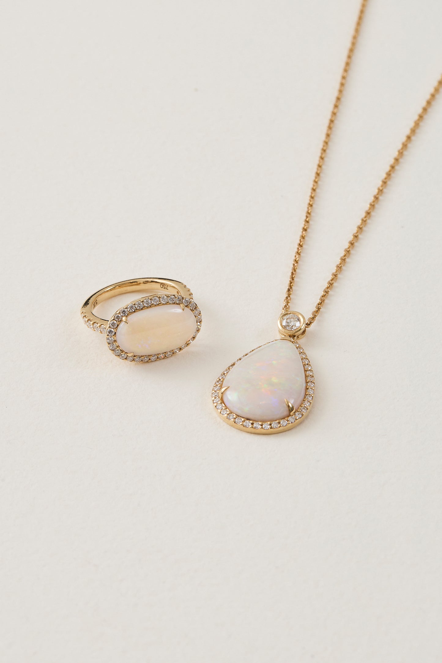 Pear Opal Pendant Necklace