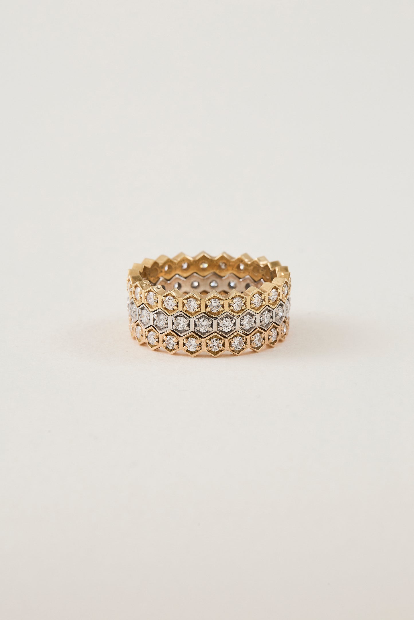 Hexagonal Diamond Eternity Band