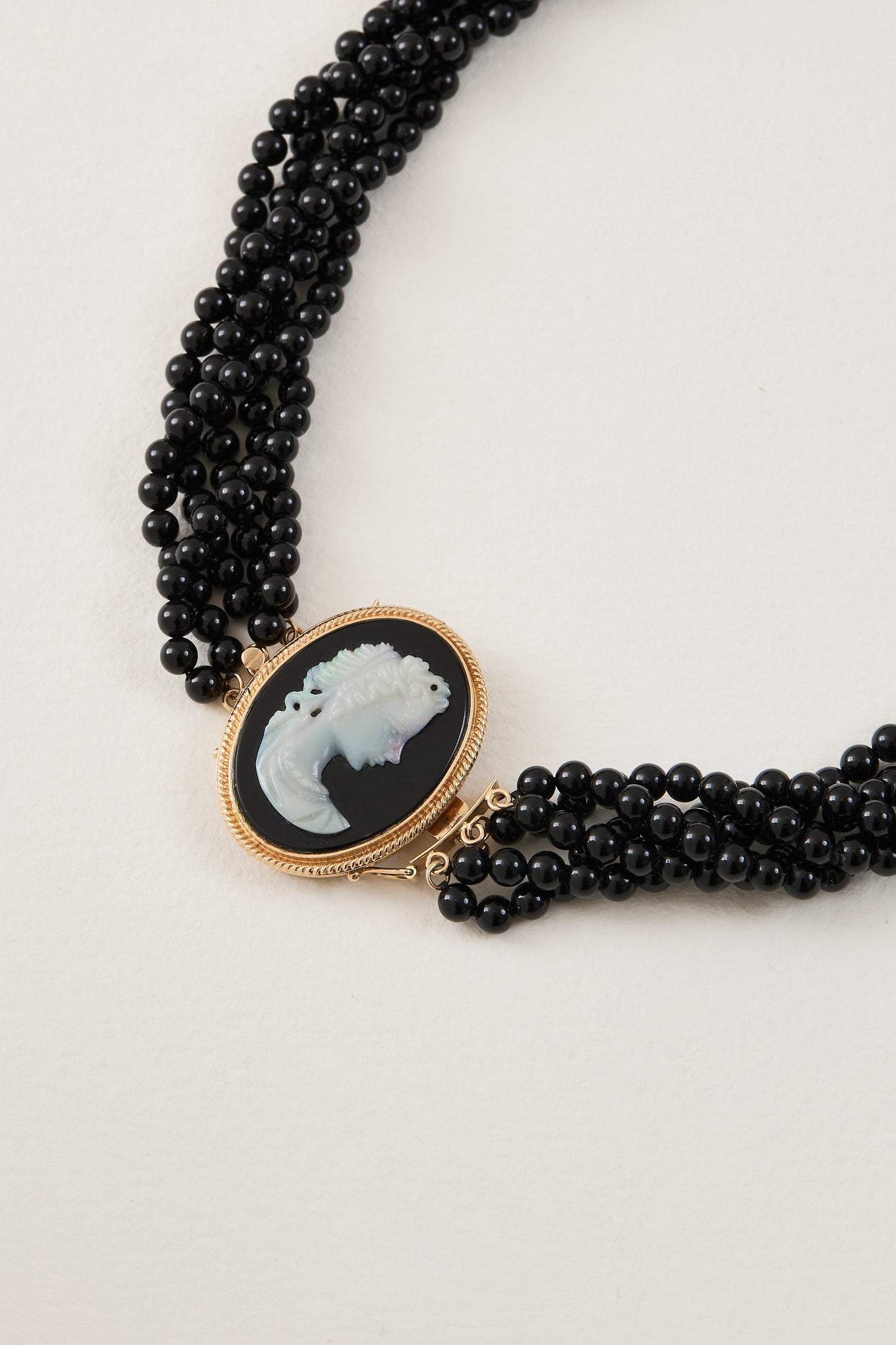 Victorian Cameo Onyx Necklace