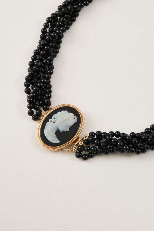 Victorian Cameo Onyx Necklace