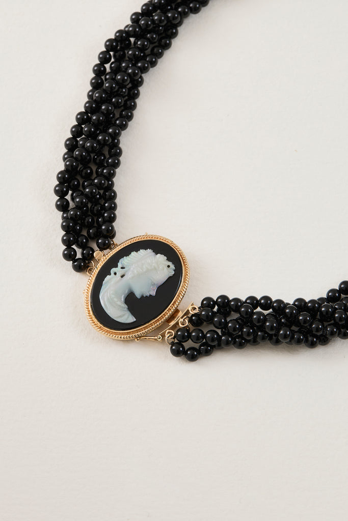 Victorian Cameo Onyx Necklace