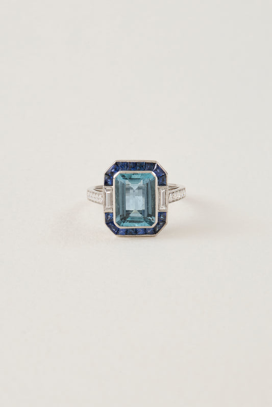 Oceanic Empire Art Deco Design Ring