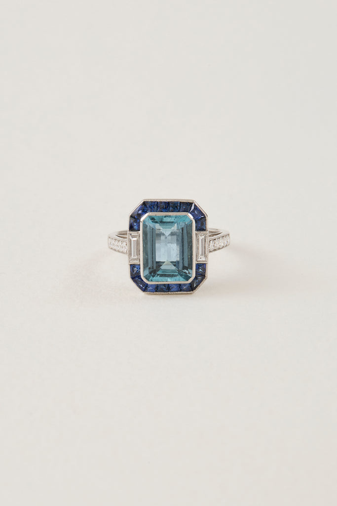 Oceanic Empire Art Deco Design Ring