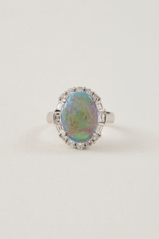 Cluster Opal Deco Inspired Ring
