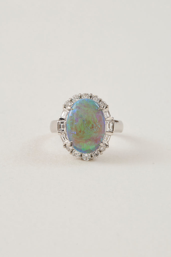 Cluster Opal Deco Inspired Ring