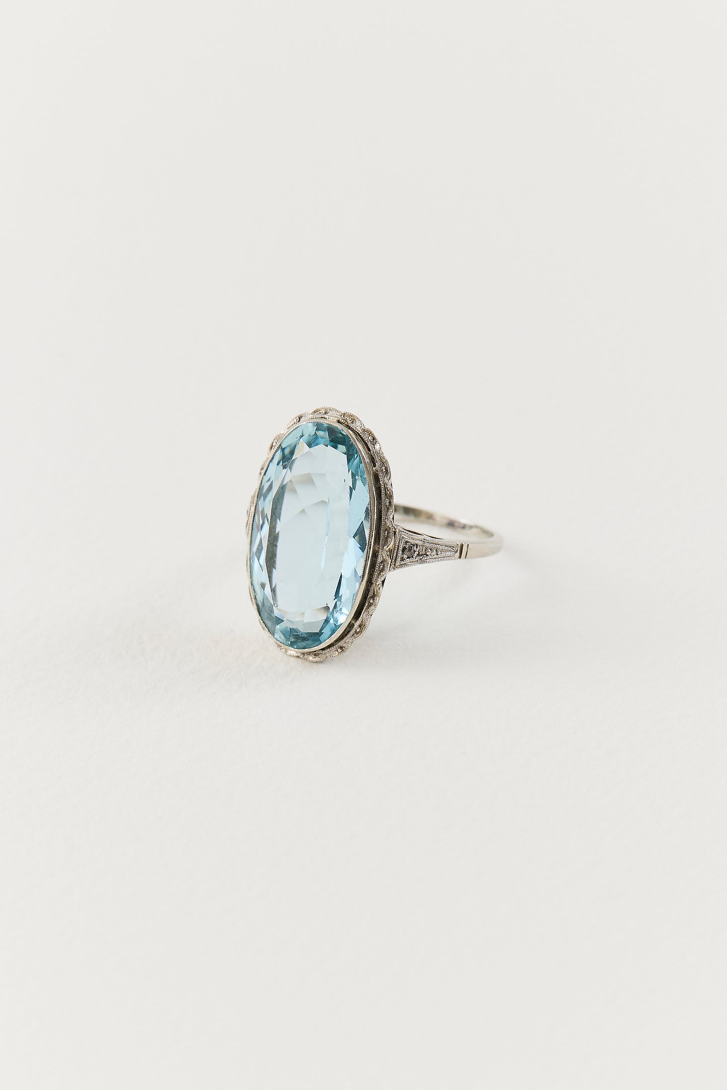 Art Deco Aquamarine Ring