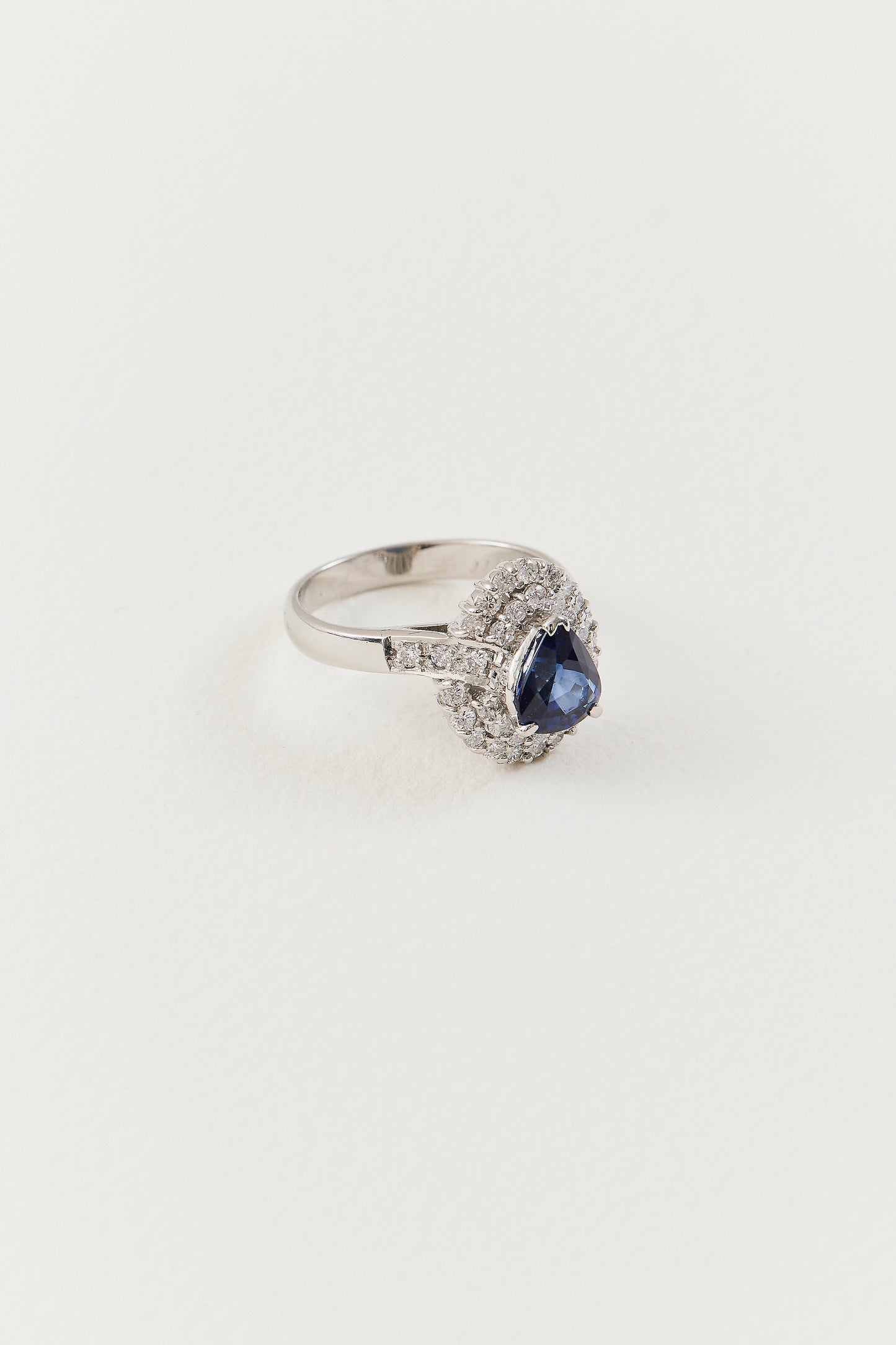 Pear Sapphire Cluster Ring