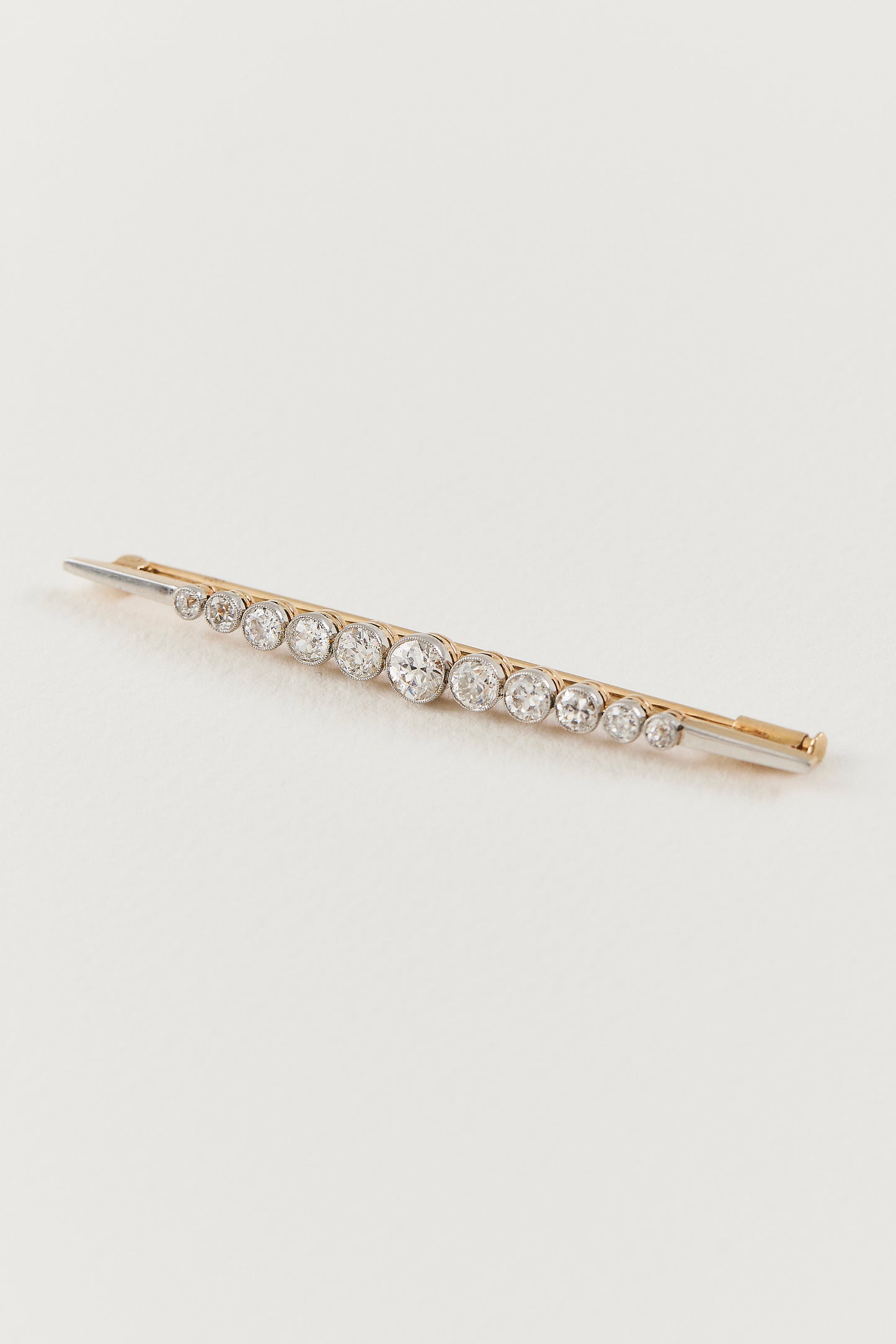 Diamond Art Deco Bar Pin