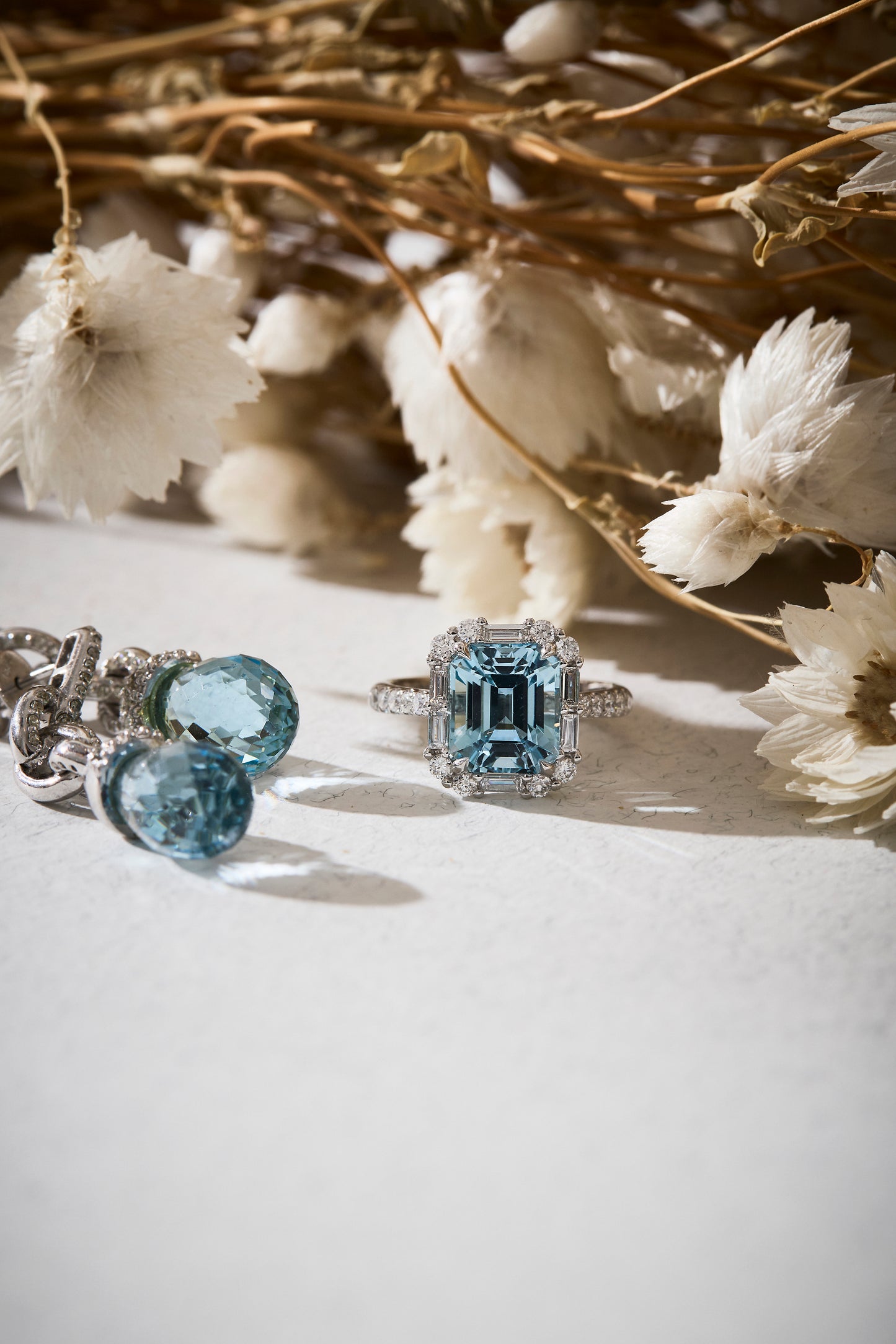 Briolette Aquamarine Drop Earrings
