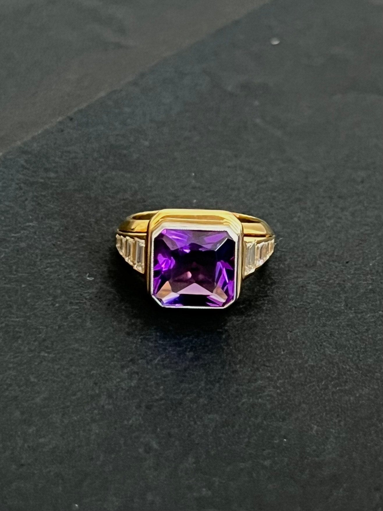 Amethyst Deco Inspired Ring