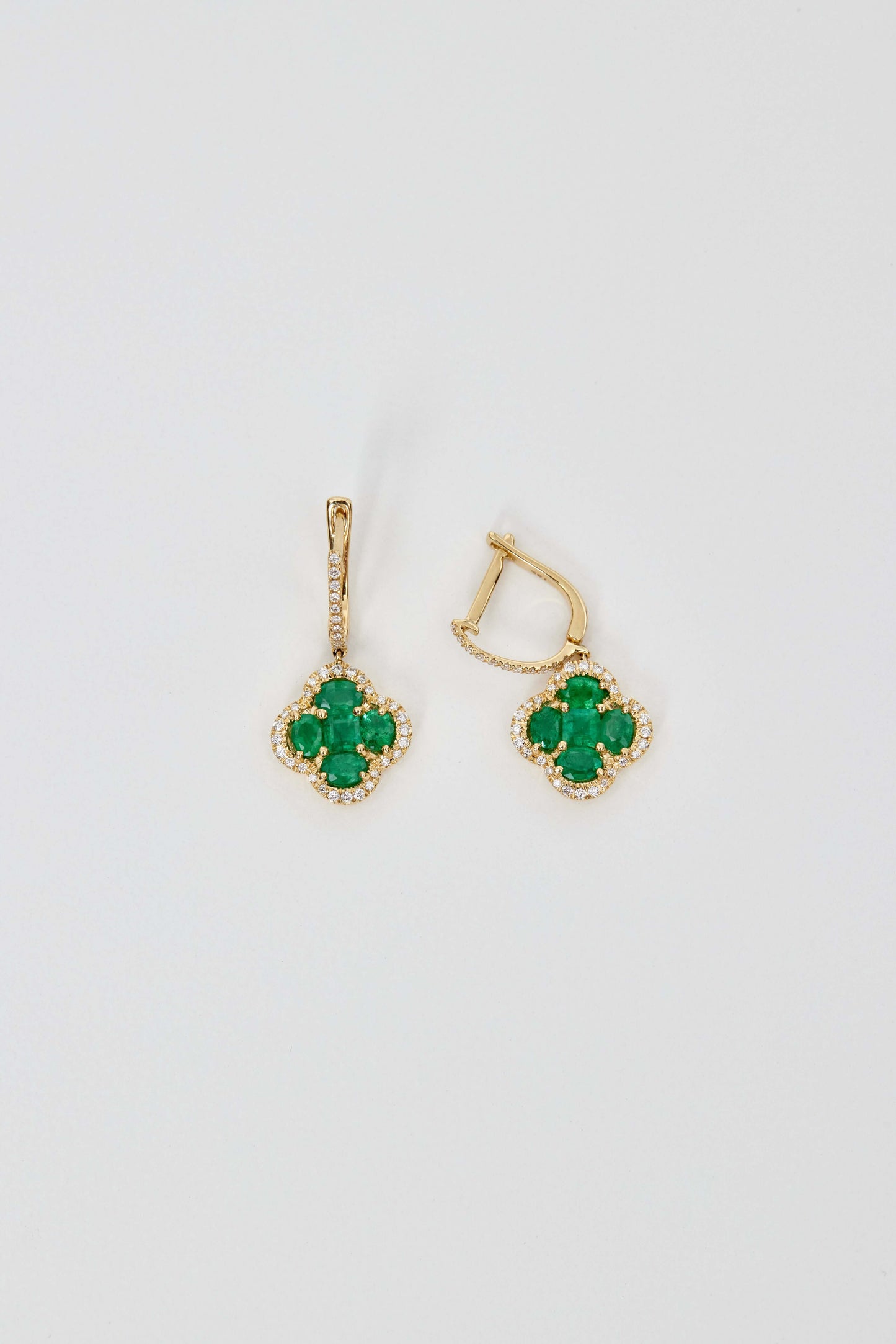 Emerald Clover Earrings