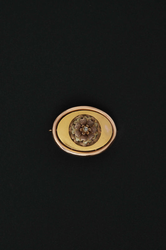 Mid-Century Gold Brooch