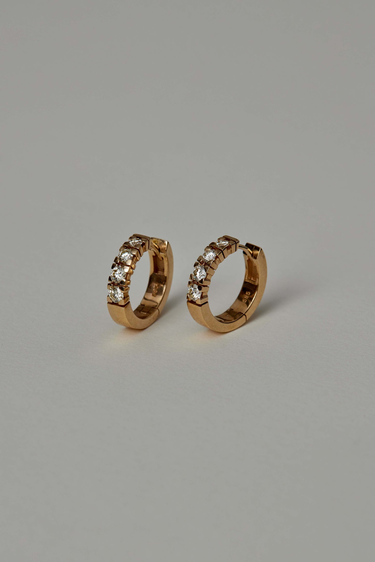 Vintage Diamond Huggies