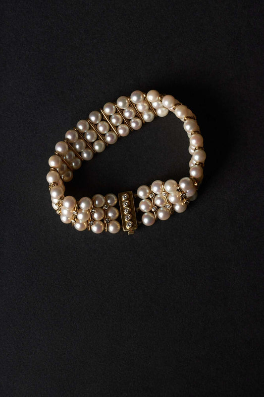 Pearl and Diamond Bracelet
