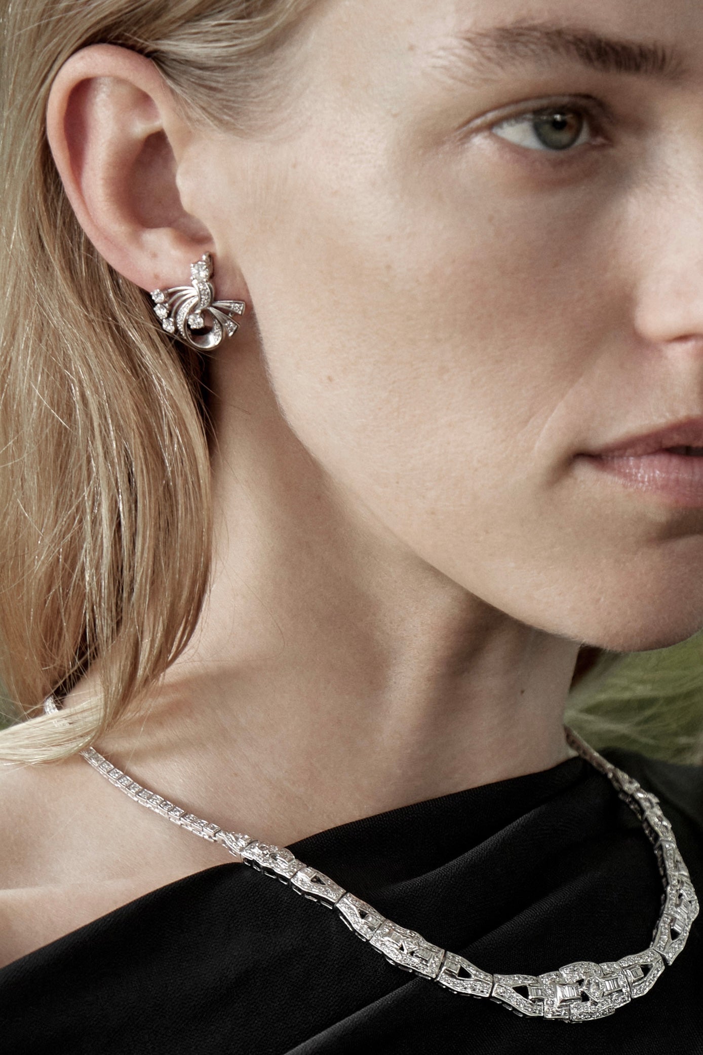 Mid-Century Diamond Drop Earrings