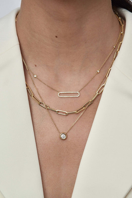 Diamond Bezel Necklace