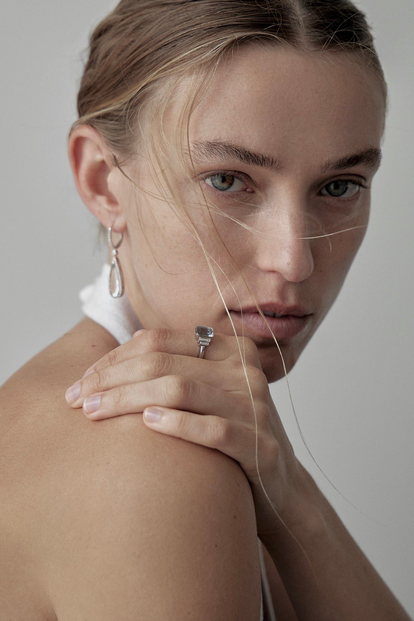 Aquamarine Deco Inspired Ring