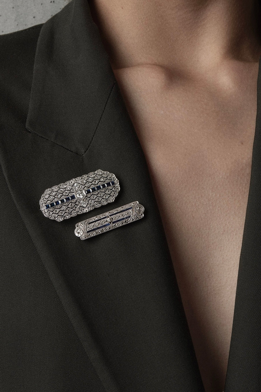 Art Deco Sapphire Brooch