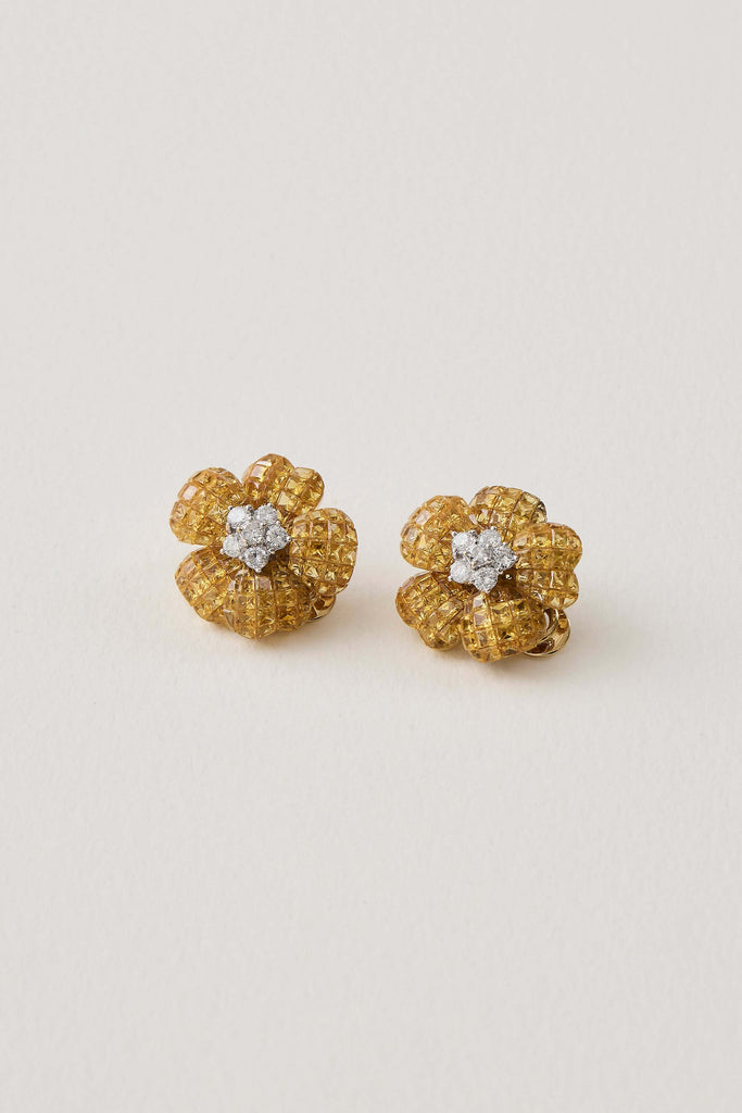 Floral Sapphire Studs