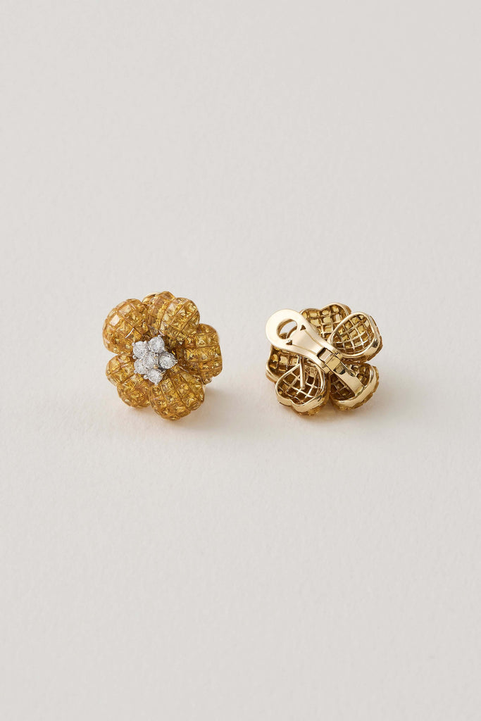 Floral Sapphire Studs
