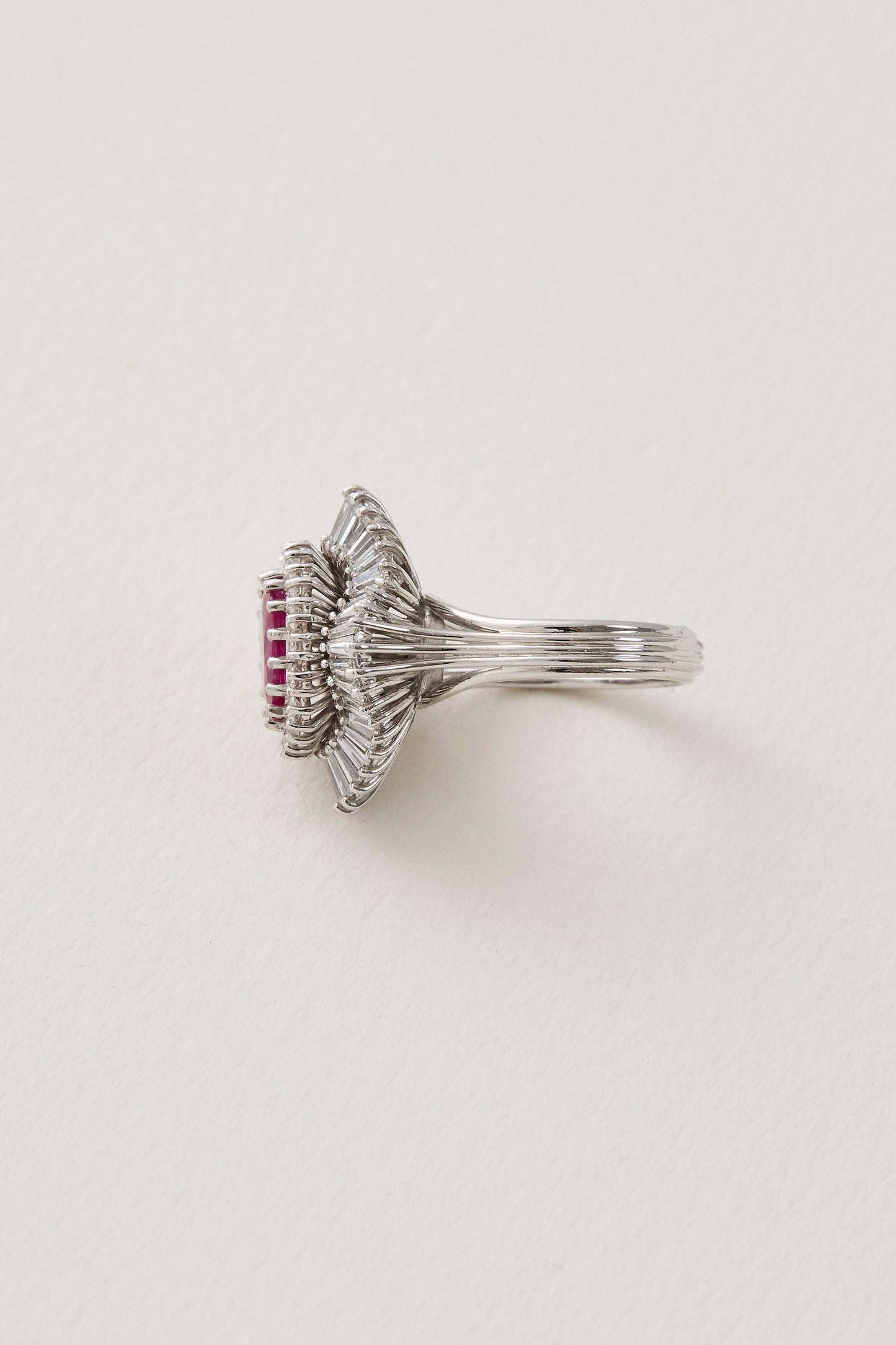 Mid Century Ruby Ballerina Ring