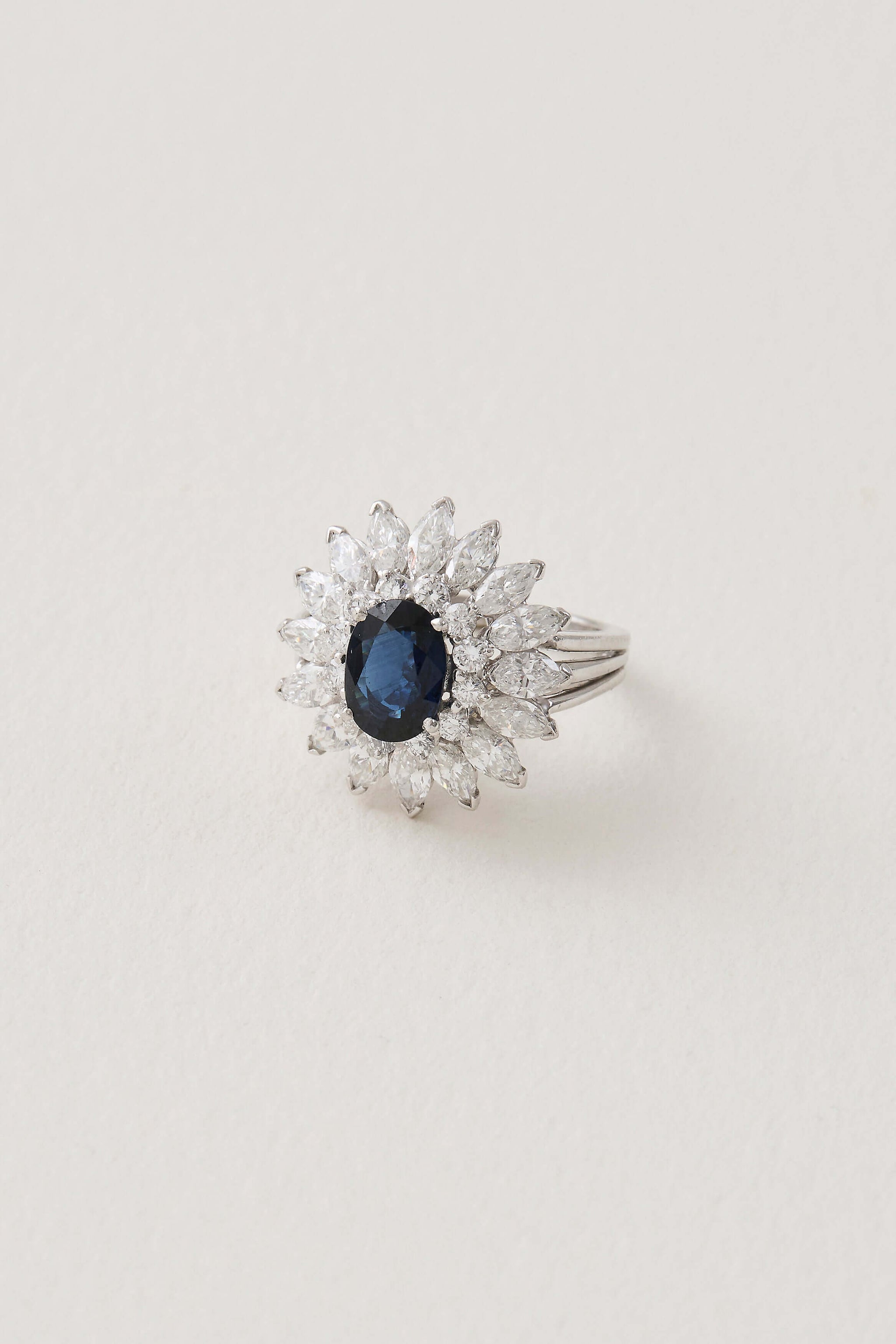 Sapphire Cluster Ring