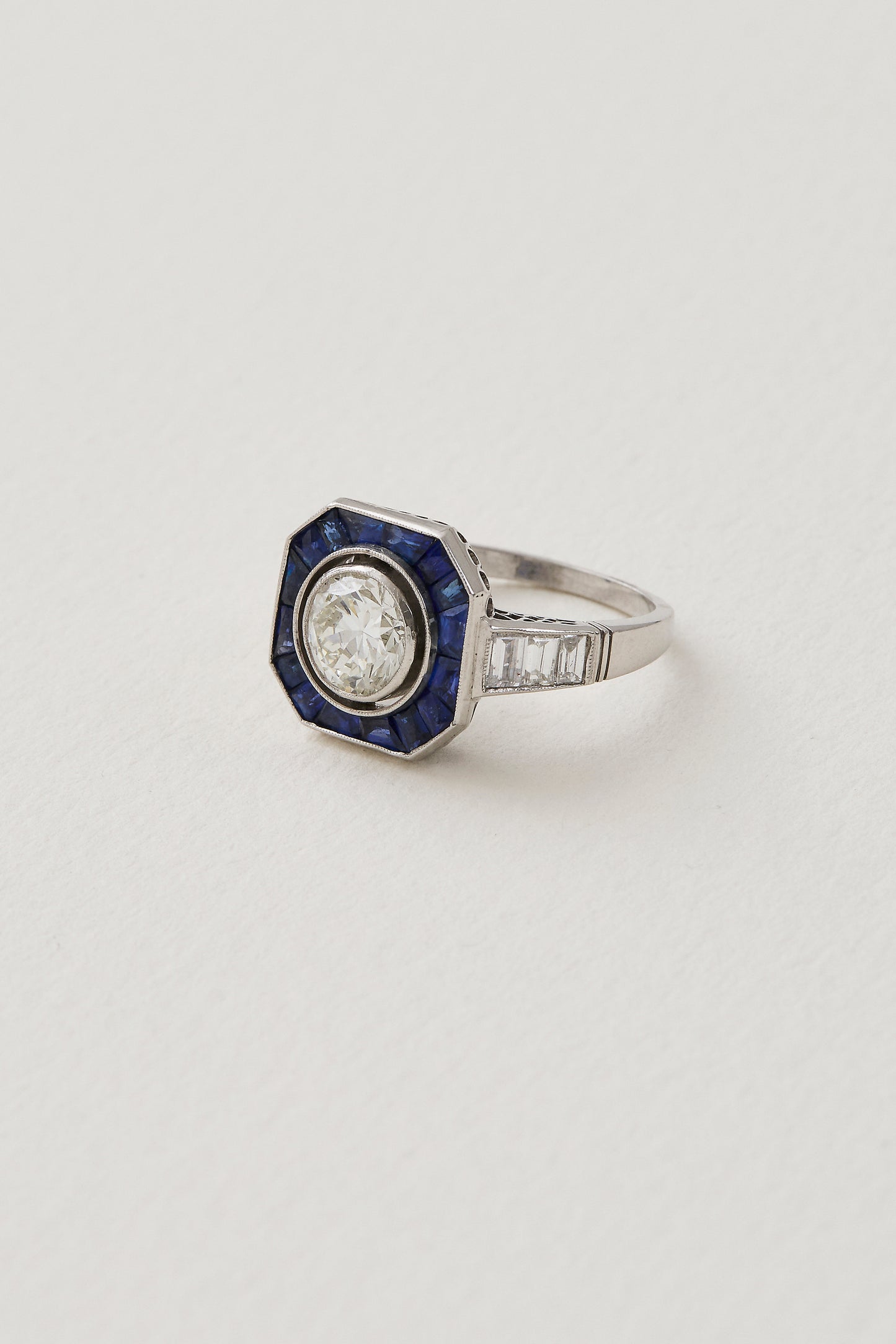 Sapphire Deco Ring