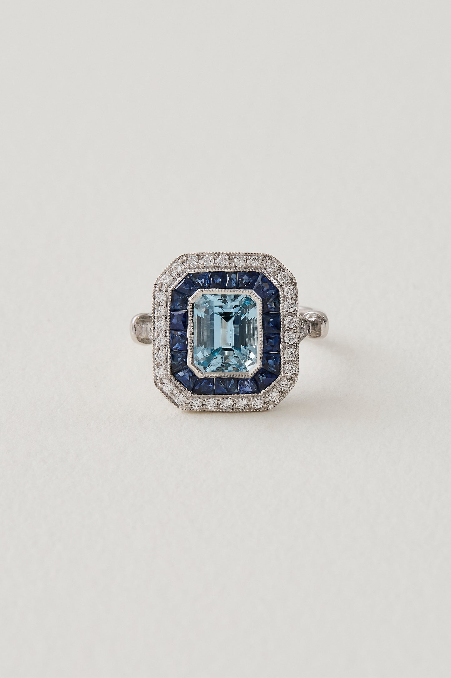 Aquamarine Decadent Ring