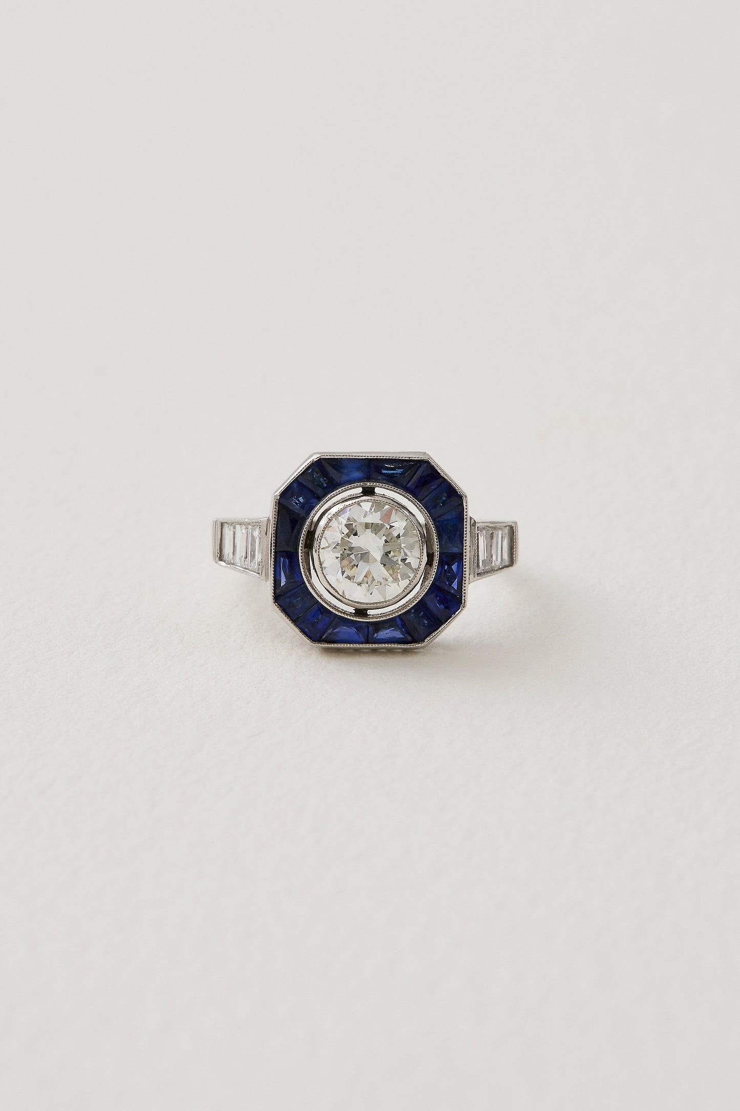Sapphire Deco Ring