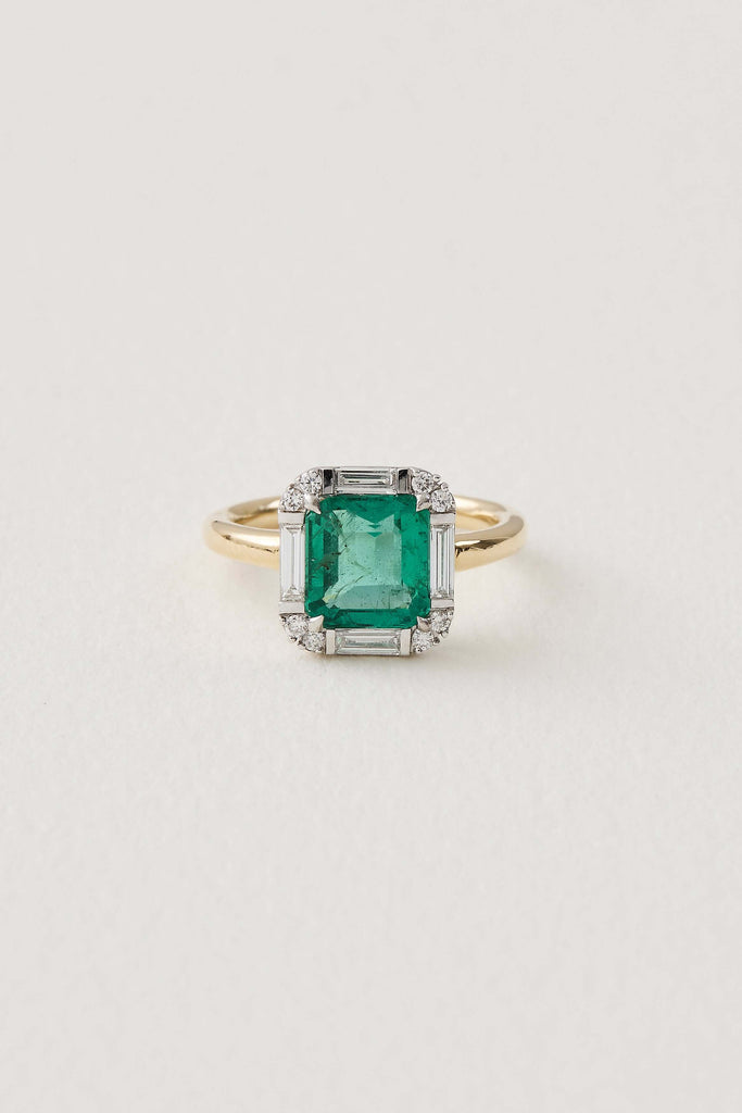 Emerald Deco Ring