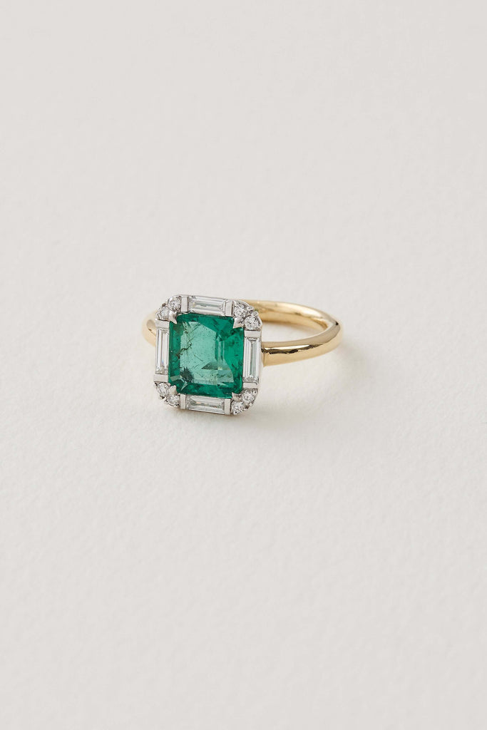 Emerald Deco Ring