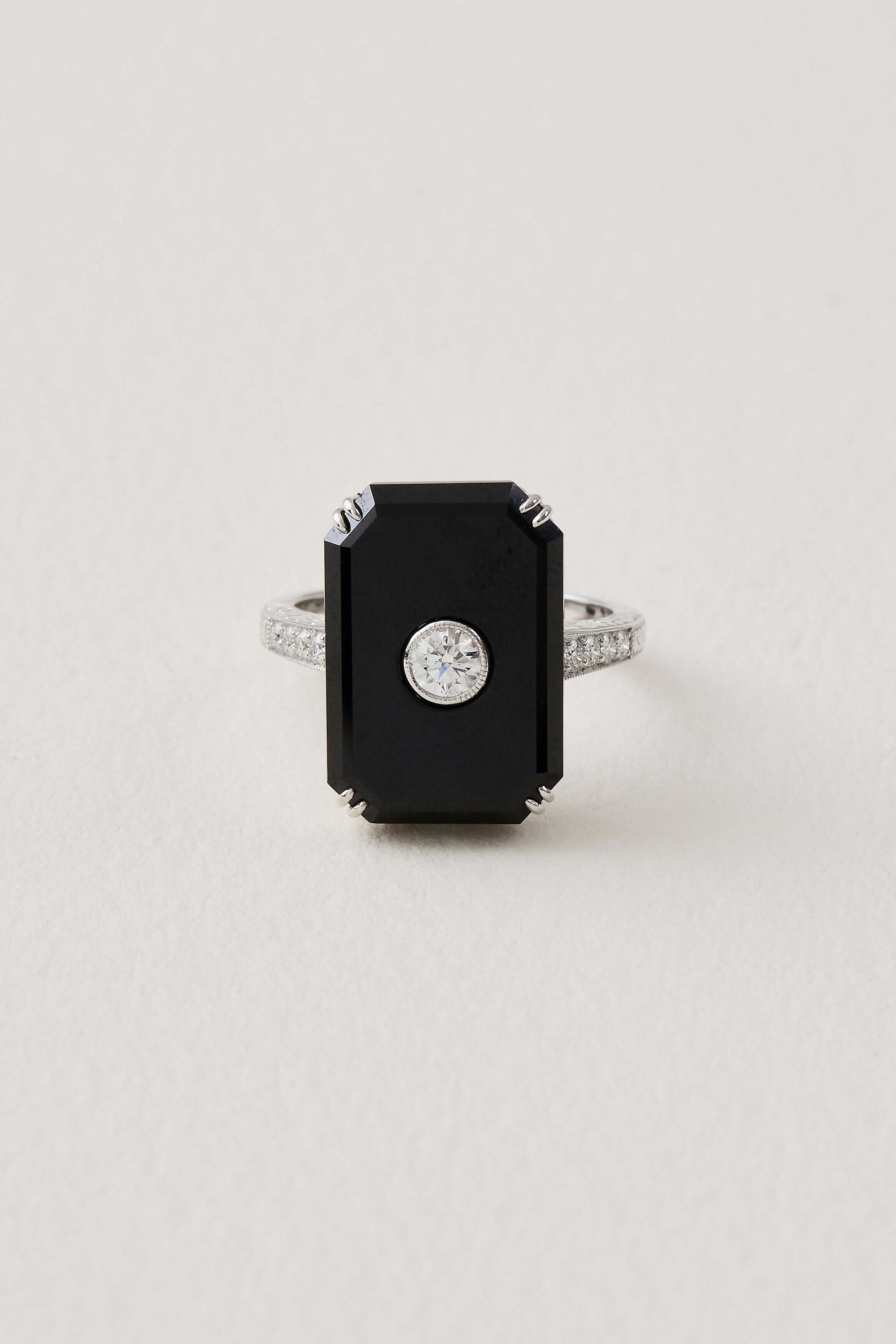 Onyx Deco Ring