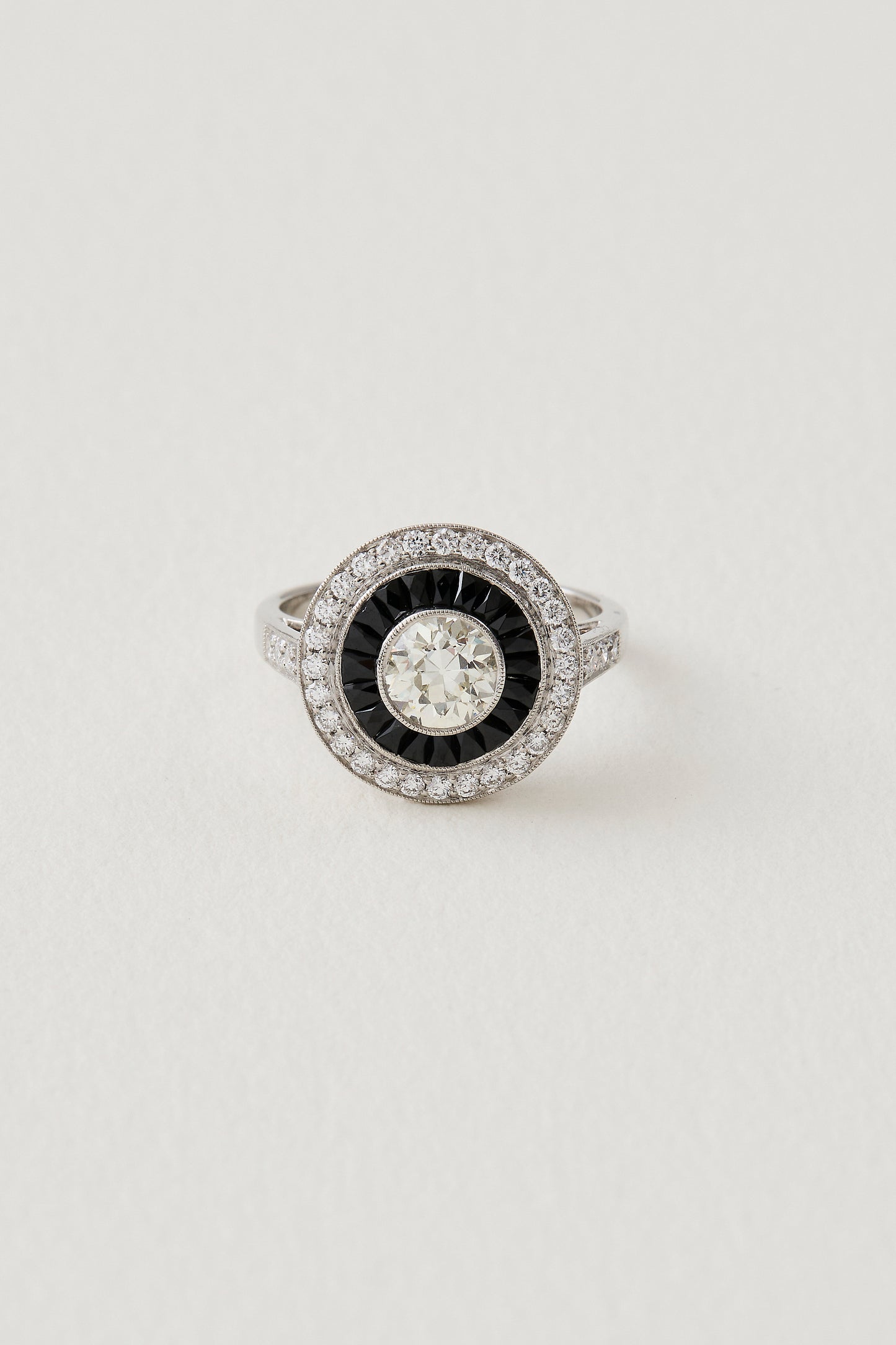 Onyx Target Deco Ring